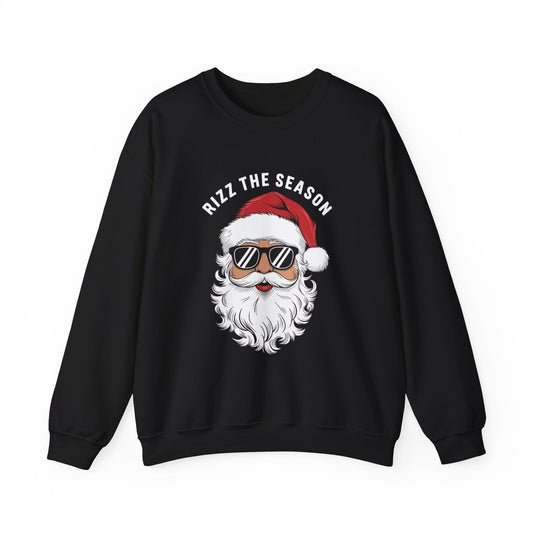 Rizz the Season Sweatshirt - Funny Cool Santa Christmas Design - Goateez Style