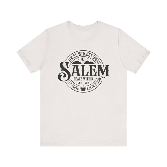 Salem Local Witches Union Humorous Halloween Graphic T-Shirt - Goateez Style