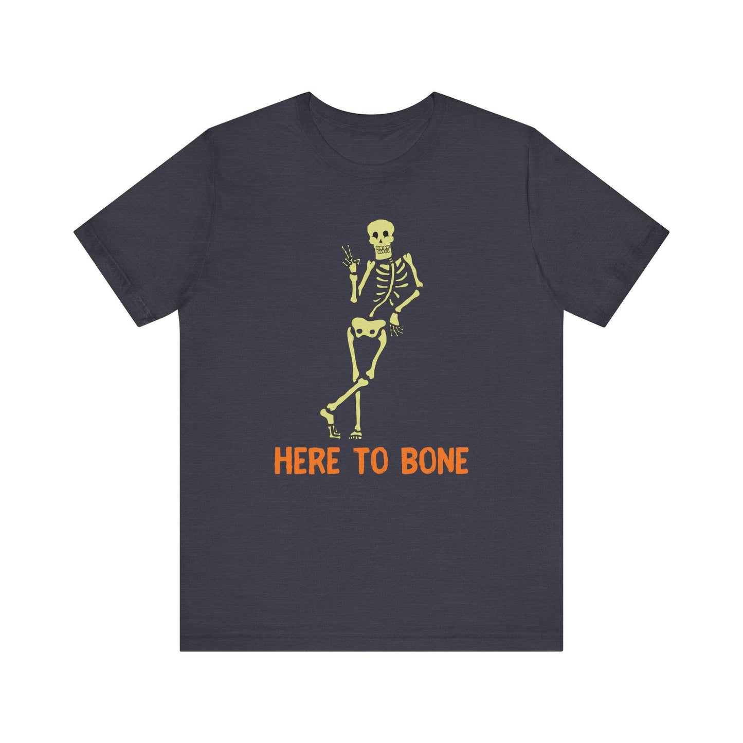 Here to Bone Funny Skeleton Adult Humor Shirt - Sexy Halloween Tee - Goateez Style