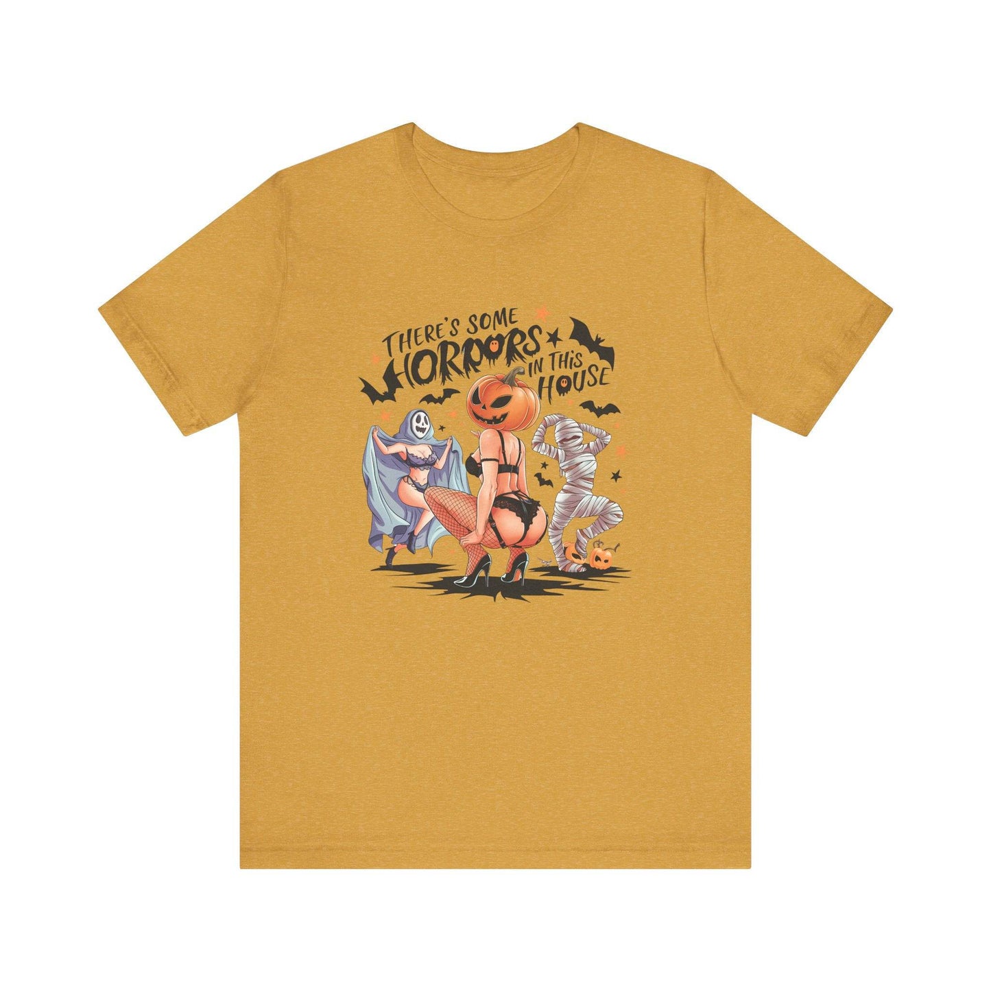 Horrors in This House Halloween T-Shirt - Sexy Adult Humor Halloween Tee - Goateez Style
