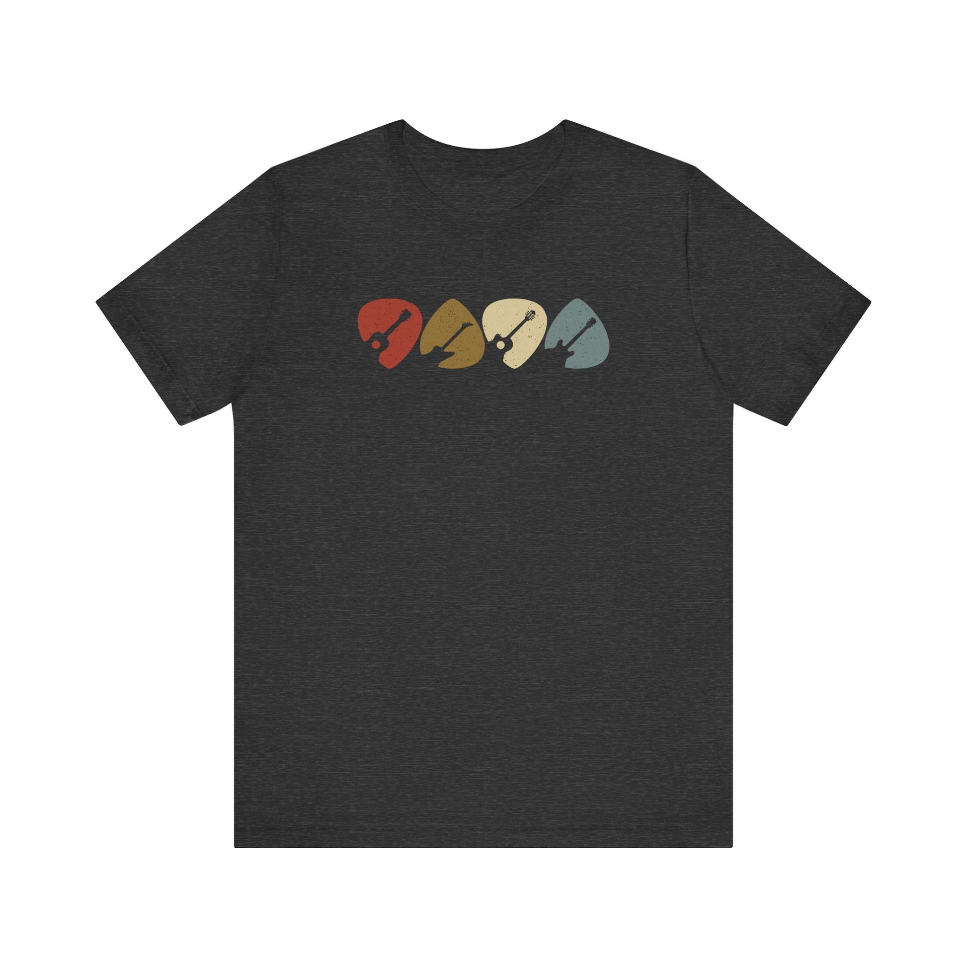Retro Vintage Guitar Picks T-Shirt - Musician's Graphic Tee for Guitar Lovers - Goateez Style