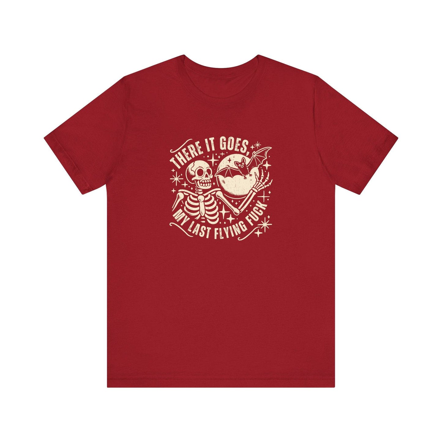 There It Goes, My Last Flying Fuck T-Shirt - Humorous Skeleton Tee - Goateez Style