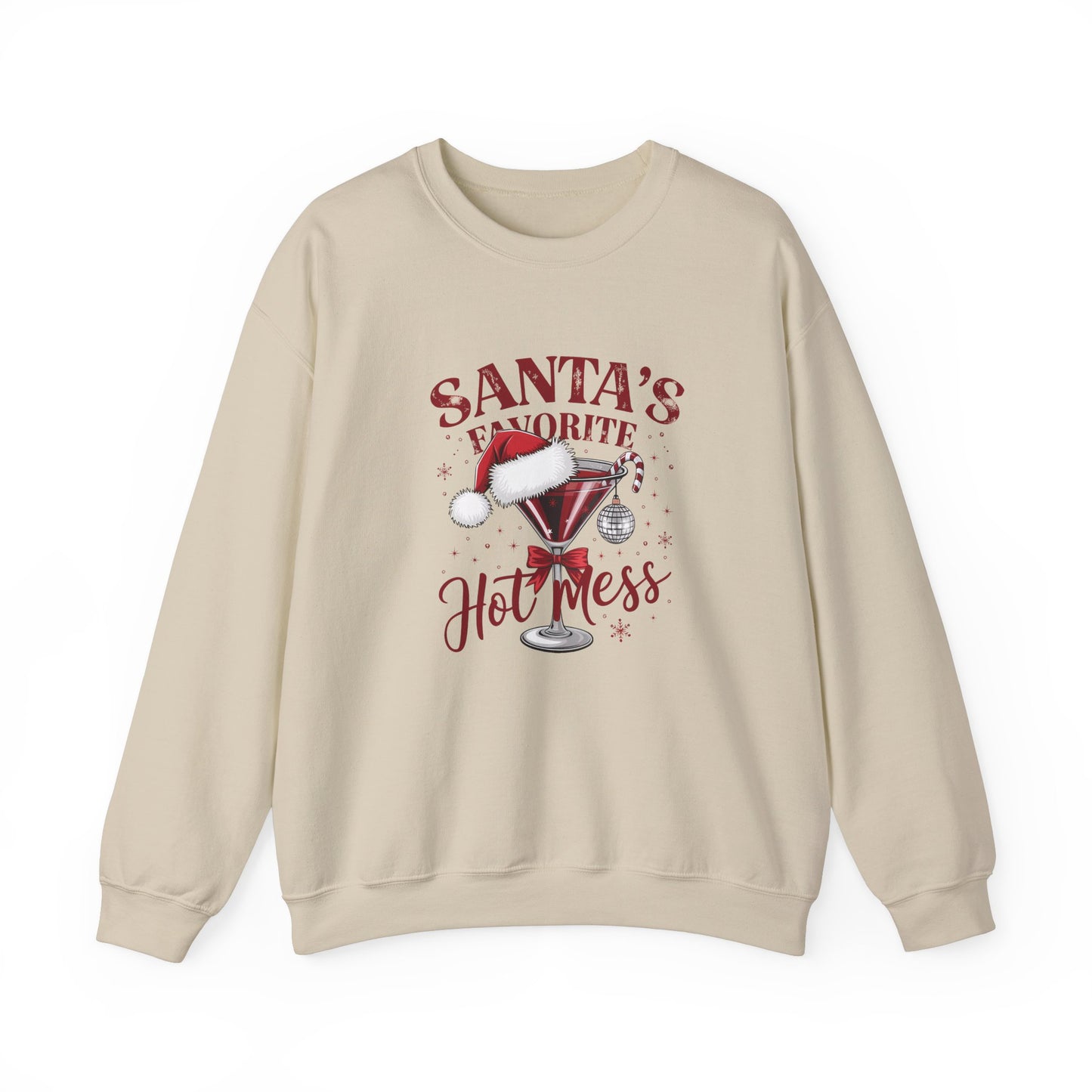 Santa's Favorite Hot Mess Sweatshirt - Funny Christmas Design - Goateez Style