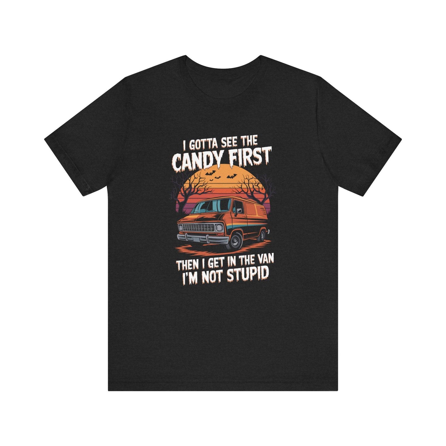 Funny Halloween Candy Van T-Shirt - Humorous Trick-or-Treat Design - Goateez Style