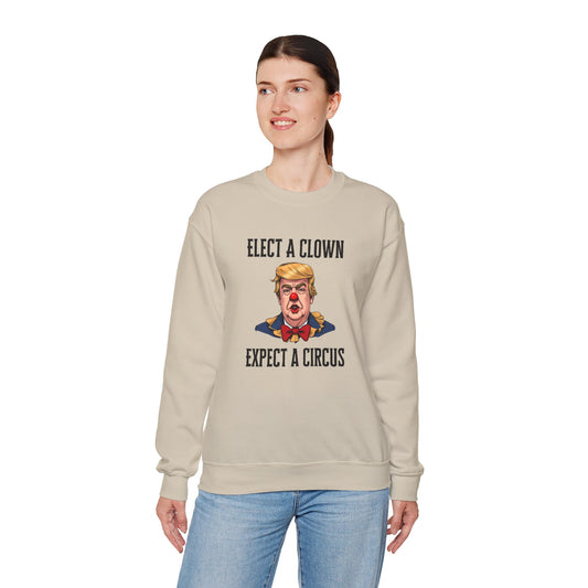 Elect a Clown, Expect a Circus - Funny Political Sweatshirt