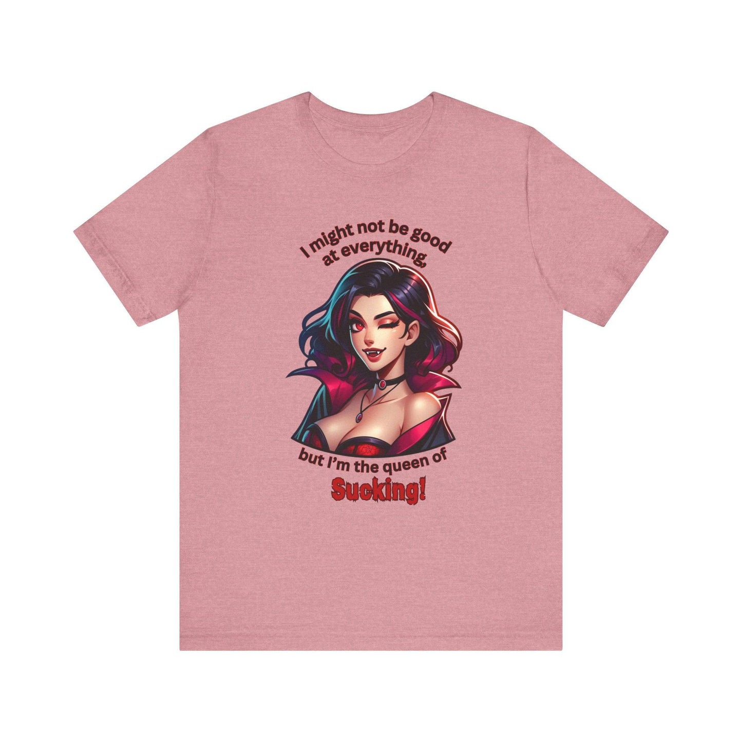 Queen of Sucking Halloween T-Shirt - Sexy Vampire Adult Humor Tee - Goateez Style