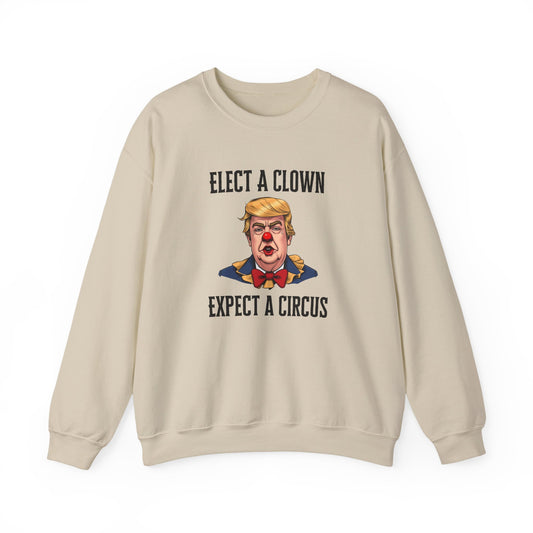 Elect a Clown, Expect a Circus - Funny Political Sweatshirt