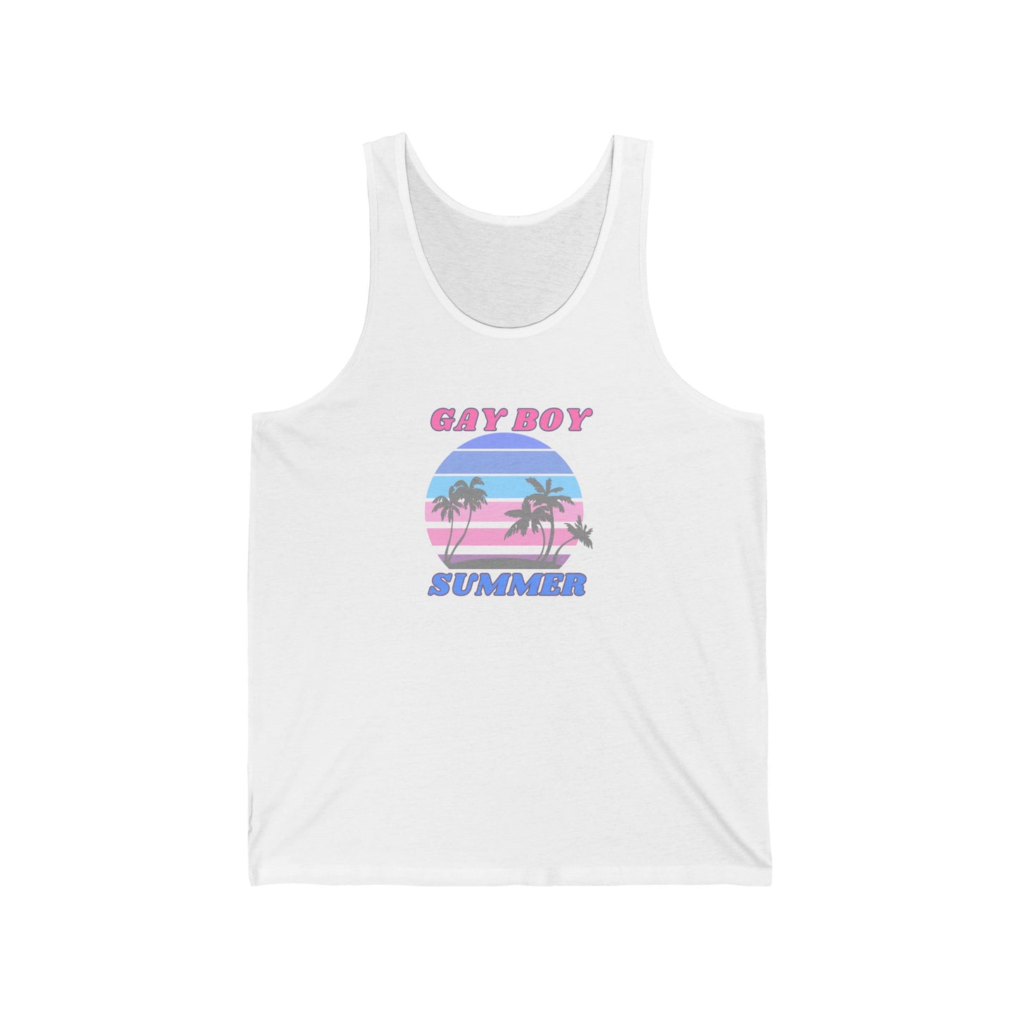 Gay Boy Summer Retro Pride Tank Top LGBTQ