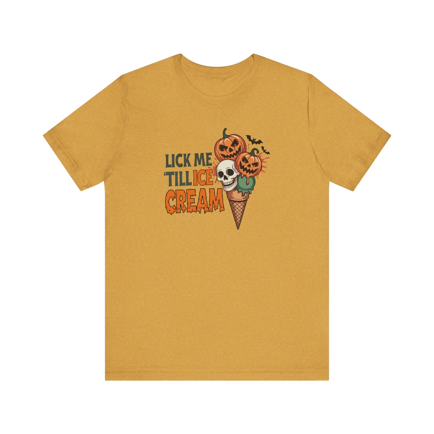 Lick Me Till Ice Cream Shirt - Funny Halloween Skull Pumpkin Tee