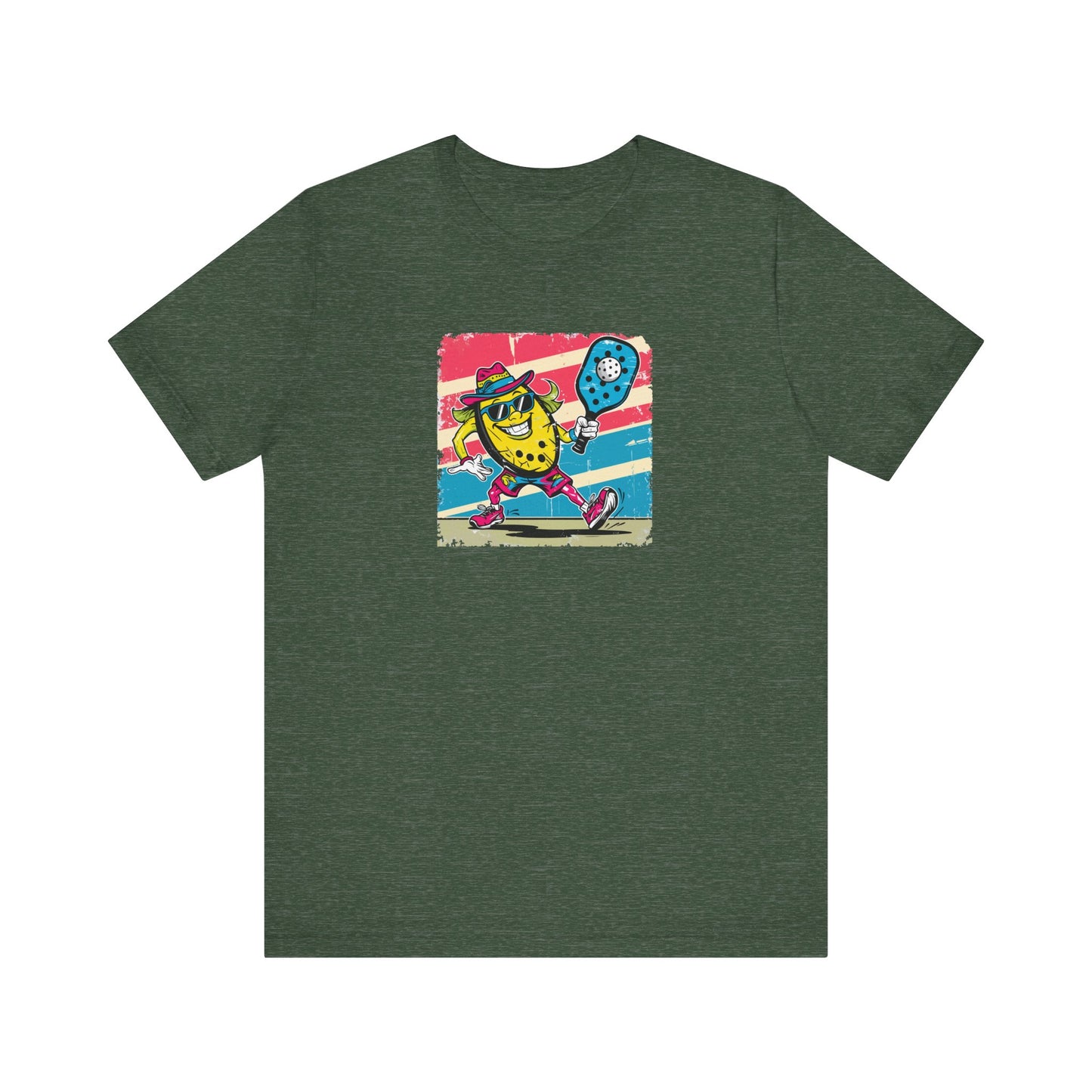 Funny Pickleball T-Shirt - Retro Pickle Character Tee - Goateez Style