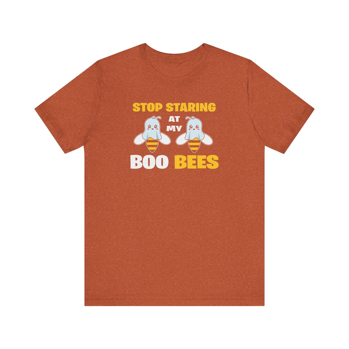 Stop Staring At My Boo Bees T-Shirt - Funny Halloween Innuendo Tee - Goateez Style