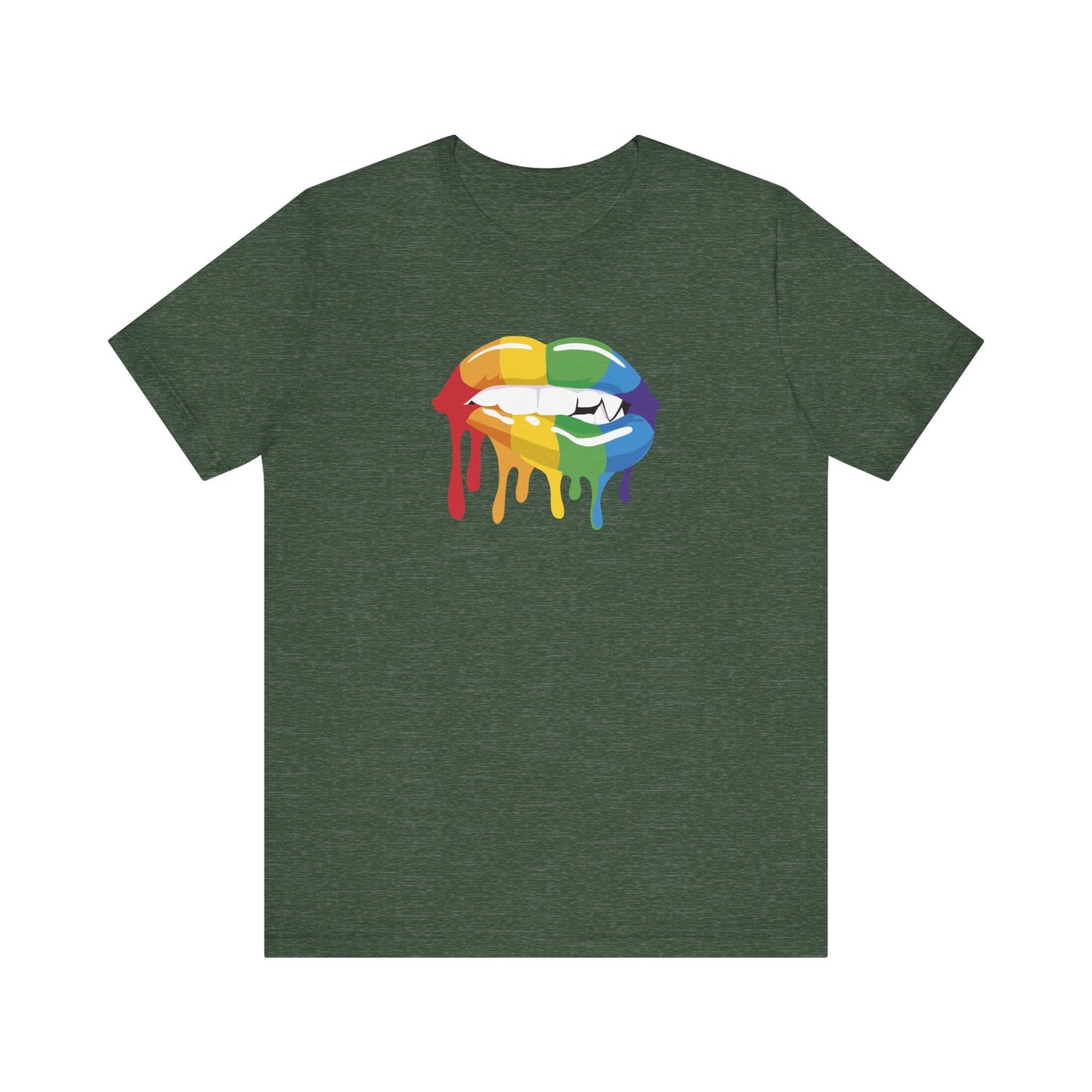 Rainbow Dripping Lips Pride Tee – Sassy LGBTQ Shirt
