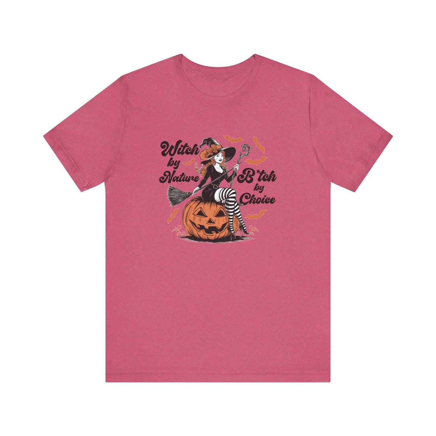 Witch by Nature B*tch by Choice Halloween T-Shirt Funny Gift - Goateez Style