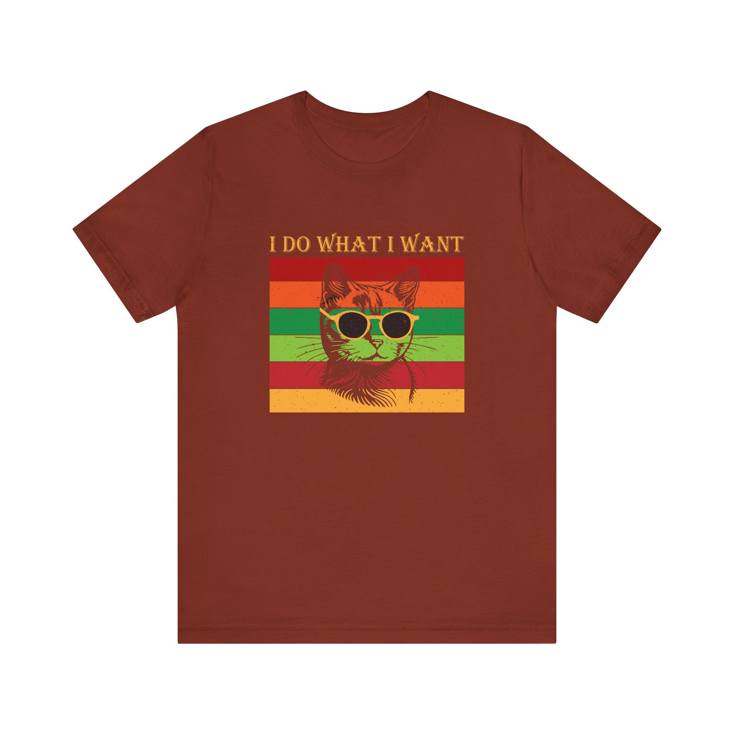 I Do What I Want Cat T-Shirt - Retro Sunglasses Cat Design