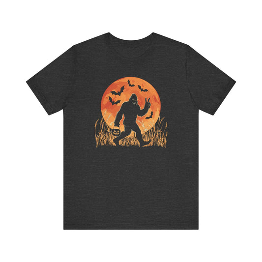 Bigfoot Halloween T-Shirt - Sasquatch Trick or Treat Design Tee - Goateez Style