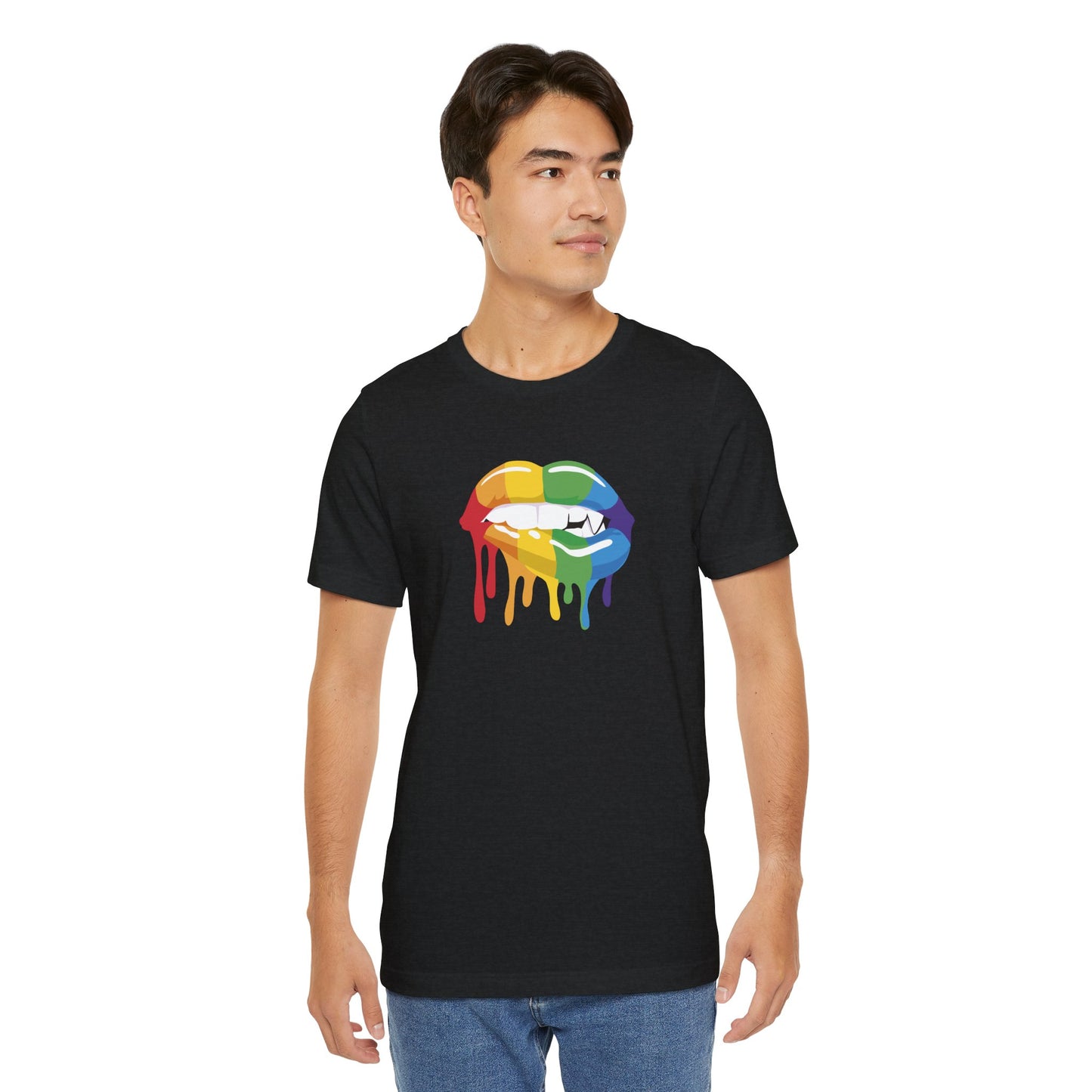 Rainbow Dripping Lips Pride Tee – Sassy LGBTQ Shirt