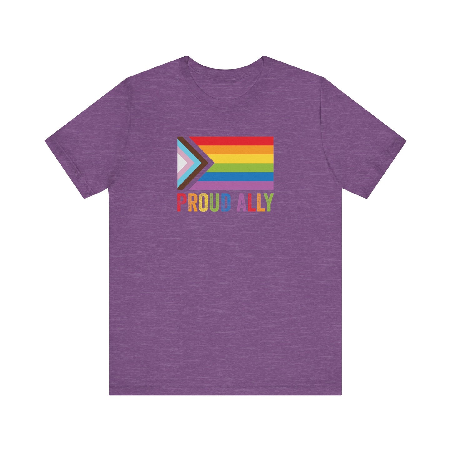 Proud Ally T-Shirt - LGBTQ Inclusive Rainbow Flag Tee