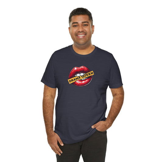 Drama Queen T-Shirt - Bold Lips Graphic Tee