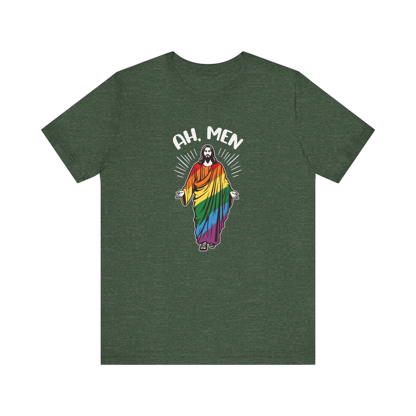 Ah Men Shirt - Funny LGBTQ Jesus Pride T-Shirt