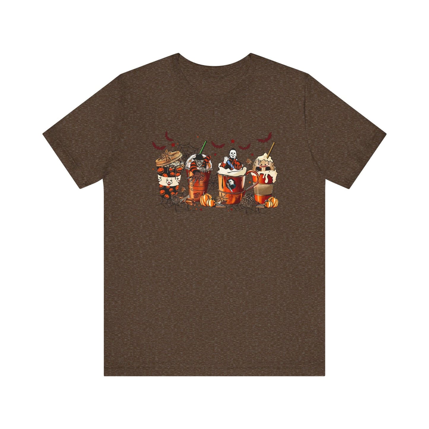 Horror Movie Coffee Crew T-Shirt - Spooky Halloween Vibes - Goateez Style