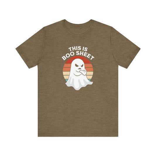 This is Boo Sheet Humorous Halloween Graphic T-Shirt - Goateez Style
