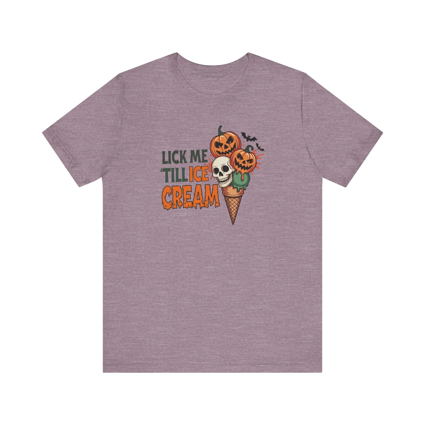 Lick Me Till Ice Cream Shirt - Funny Halloween Skull Pumpkin Tee