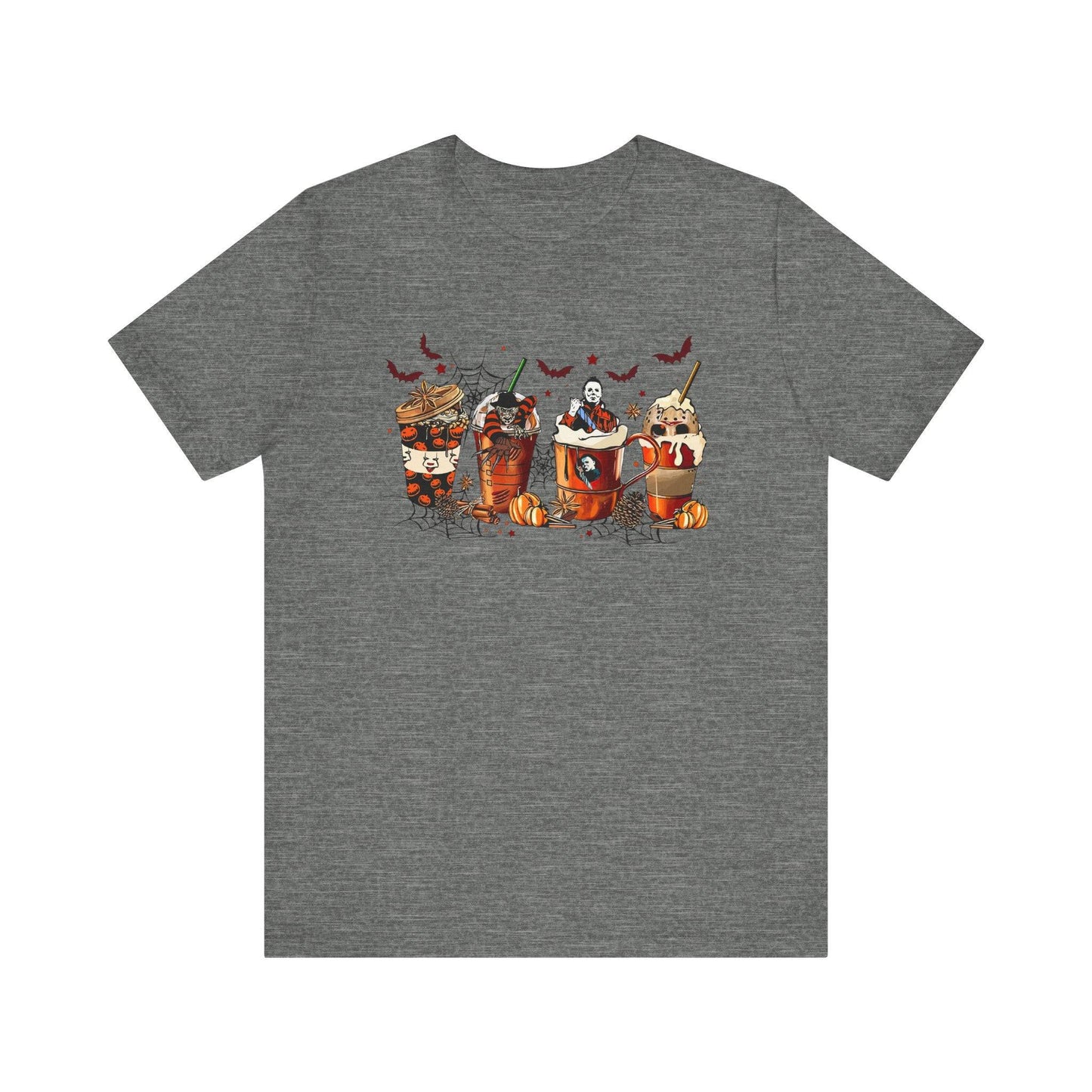 Horror Movie Coffee Crew T-Shirt - Spooky Halloween Vibes - Goateez Style