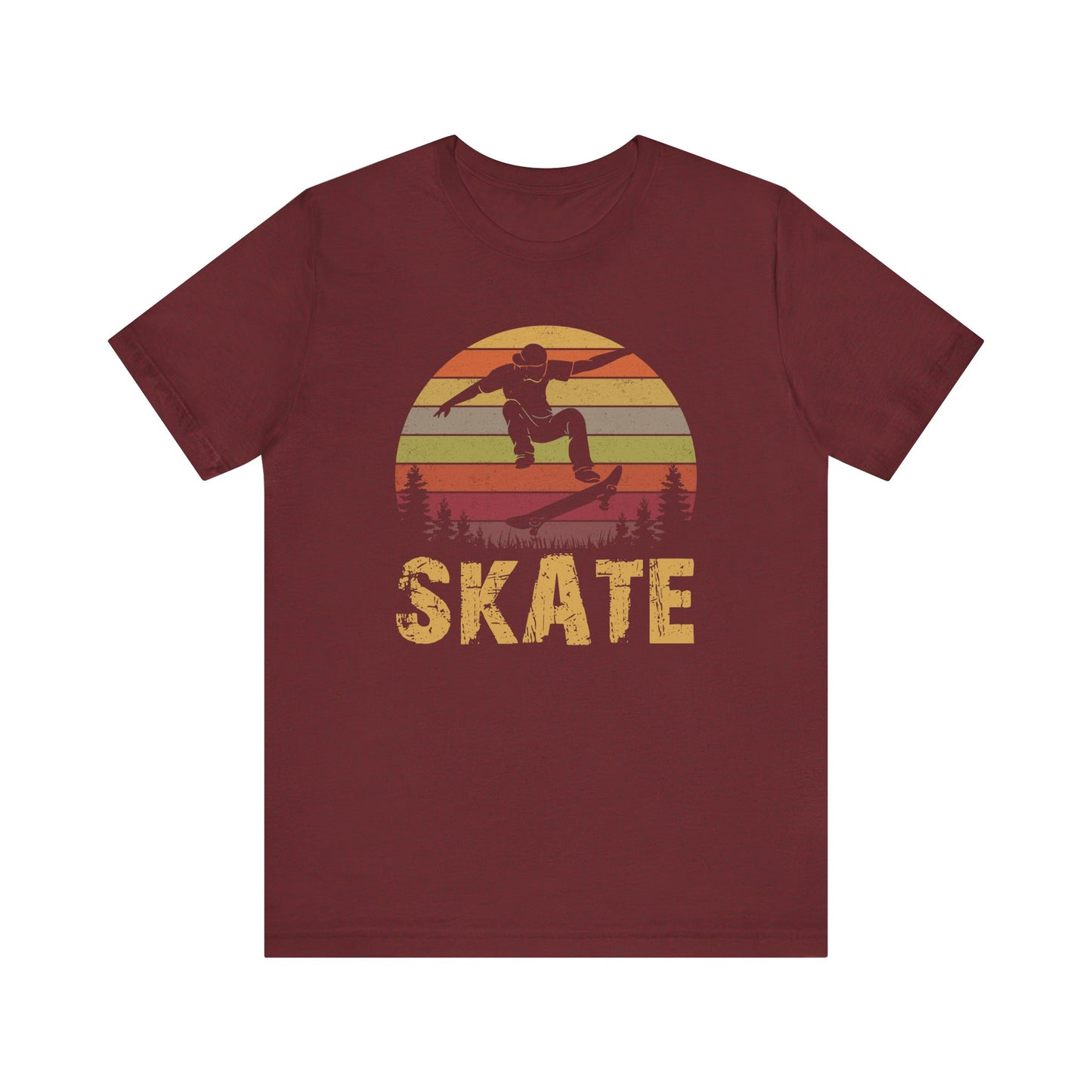 Retro Skateboarder T-Shirt - Vintage Sunset Skateboarding Tee