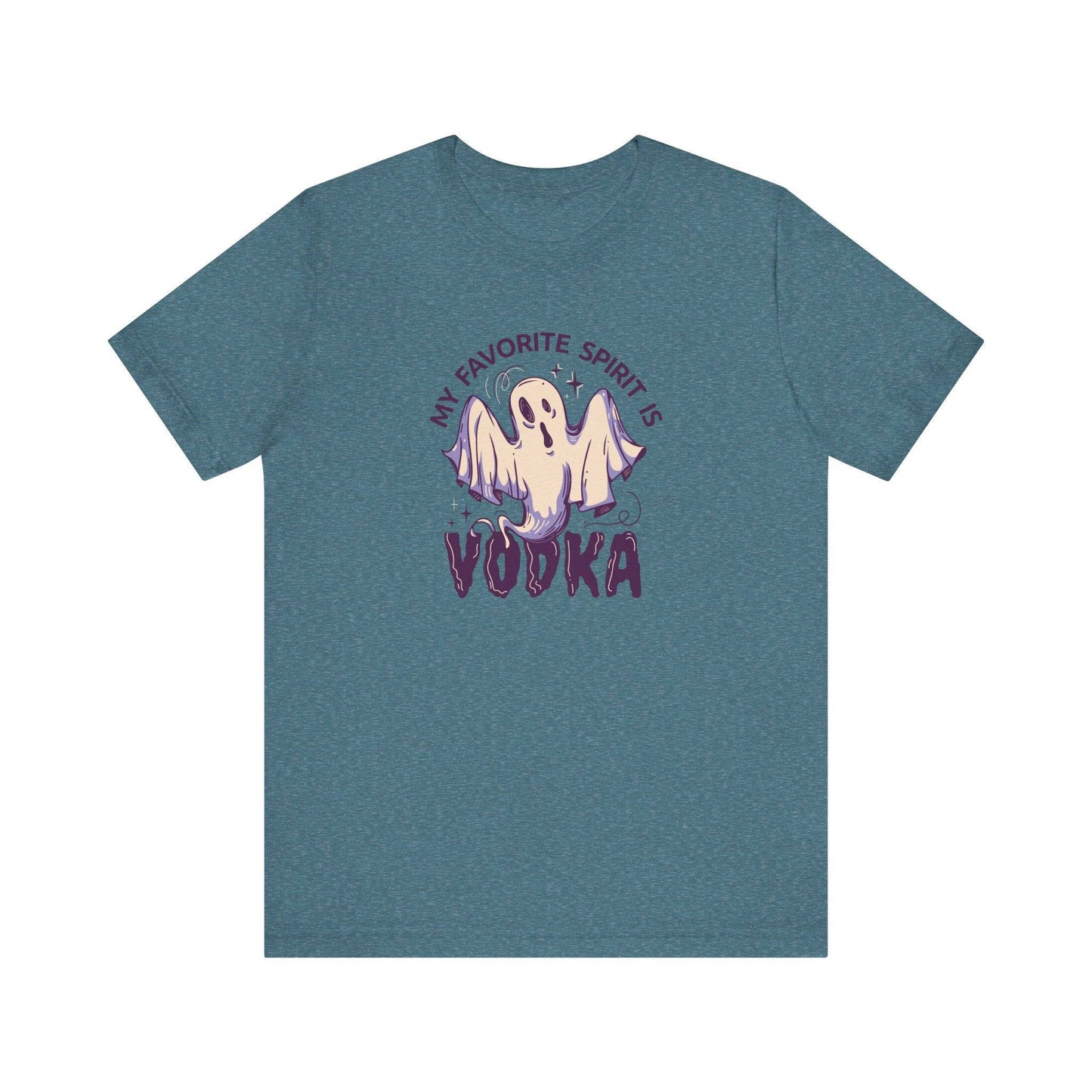 My Favorite Spirit is Vodka Ghost T-Shirt - Funny Halloween Party Tee - Goateez Style