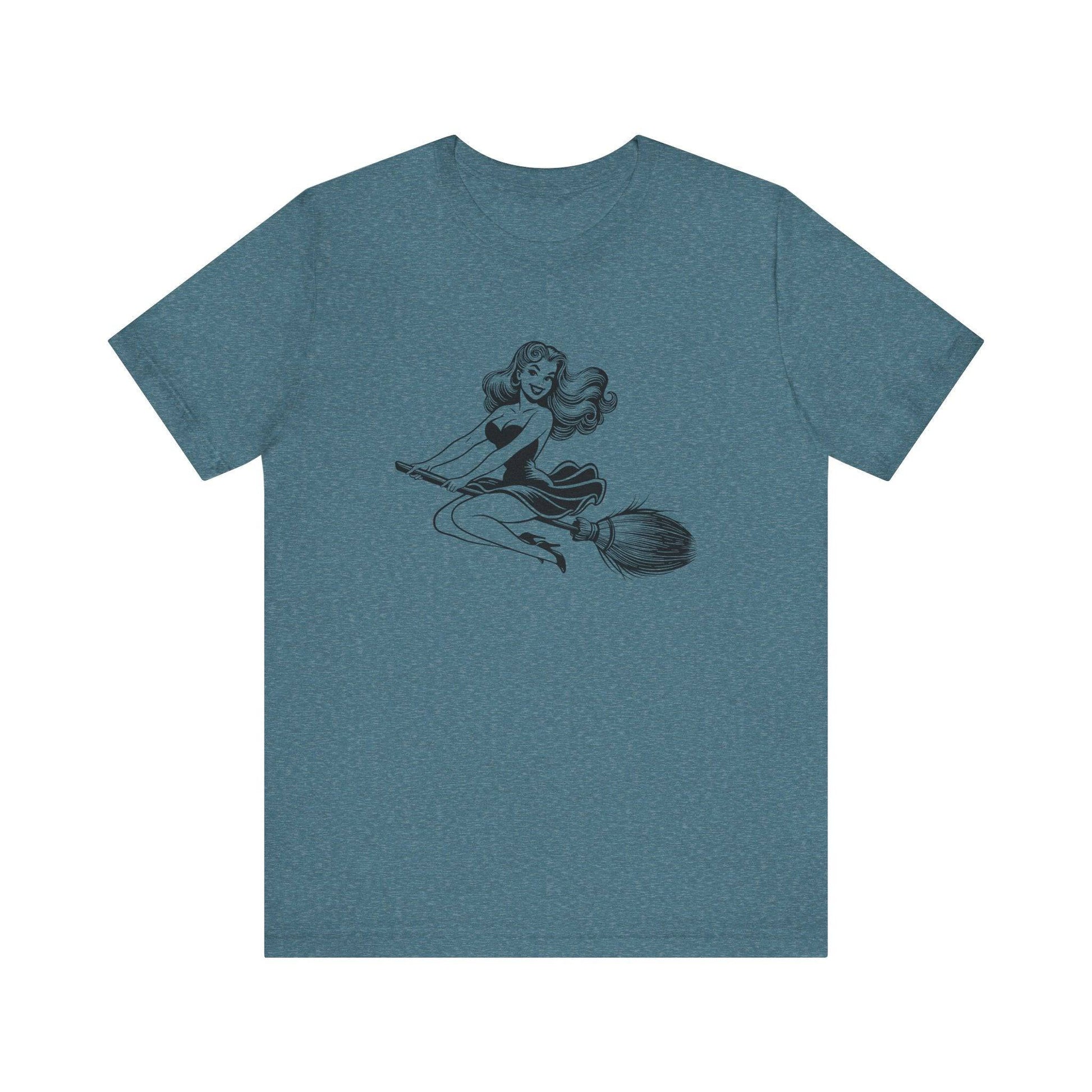 Witch Silhouette Halloween T-Shirt - Goateez Style