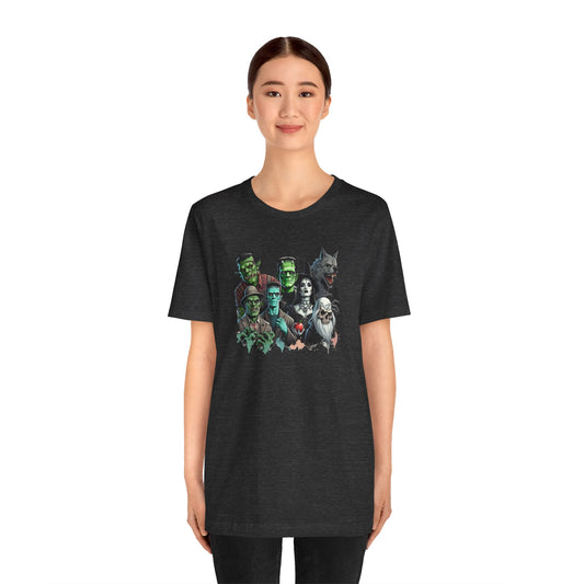 Halloween Monster Mash T-Shirt - Spooky Classic Monsters Design - Goateez Style