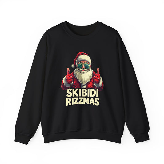 Skibidi Rizzmas Sweatshirt - Funny Santa Meme Christmas Sweater - Goateez Style