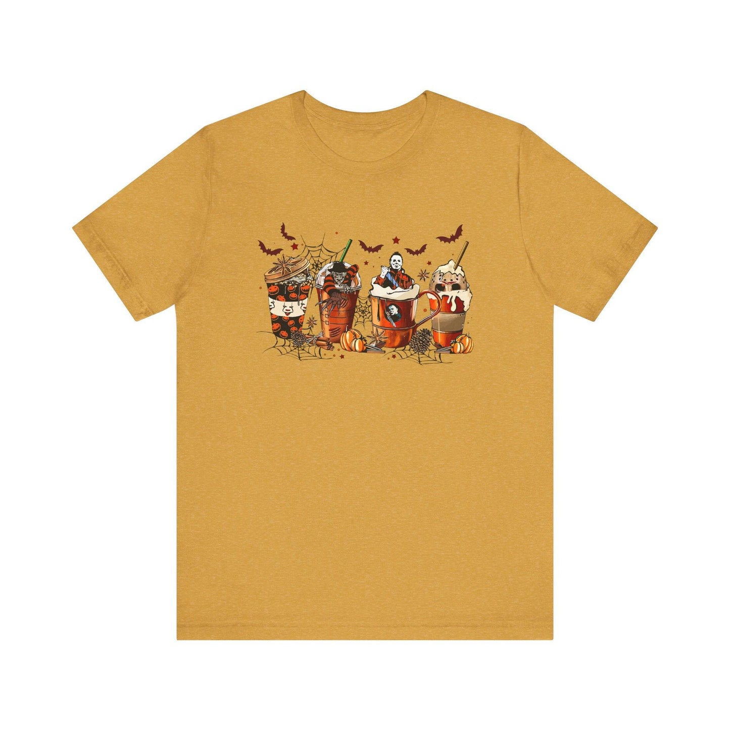 Horror Movie Coffee Crew T-Shirt - Spooky Halloween Vibes - Goateez Style