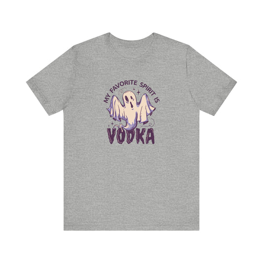 My Favorite Spirit is Vodka Ghost T-Shirt - Funny Halloween Party Tee - Goateez Style