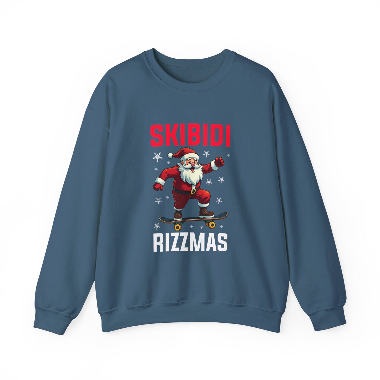 Skibidi Rizzmas Sweatshirt - Funny Santa Skateboard Meme - Goateez Style