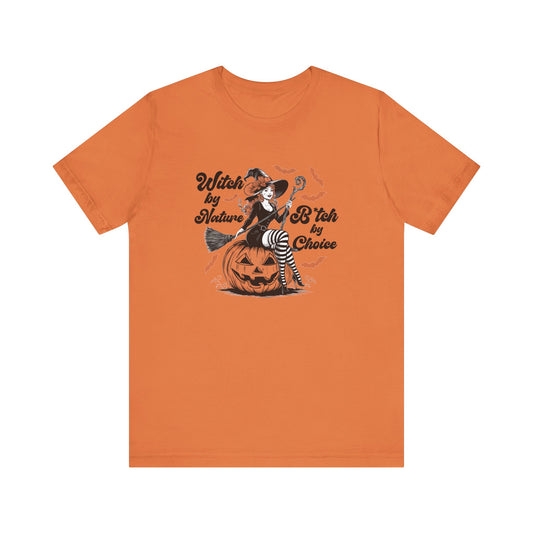 Witch by Nature Shirt, Funny Halloween Witch Pin-Up Tee