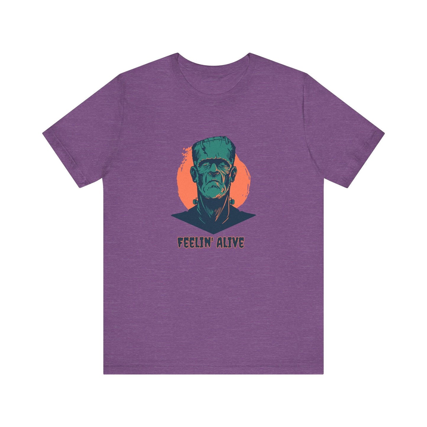 Feelin' Alive Frankenstein Funny Design Halloween Graphic T-Shirt - Goateez Style
