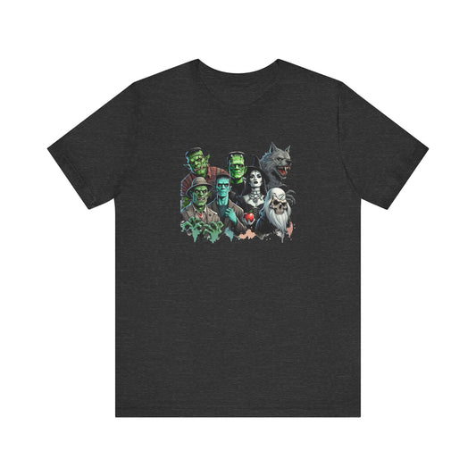 Halloween Monster Mash T-Shirt - Spooky Classic Monsters Design - Goateez Style