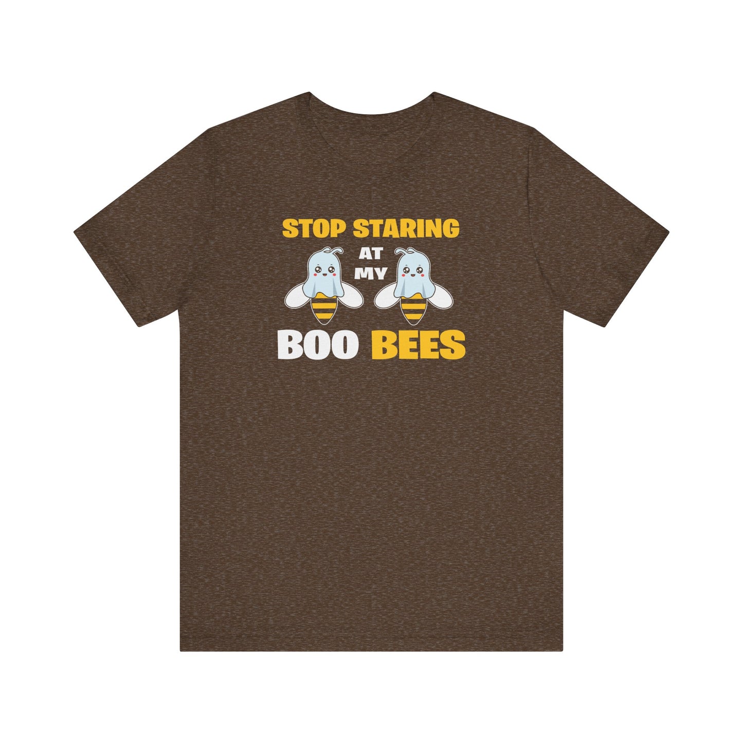 Stop Staring At My Boo Bees T-Shirt - Funny Halloween Innuendo Tee - Goateez Style