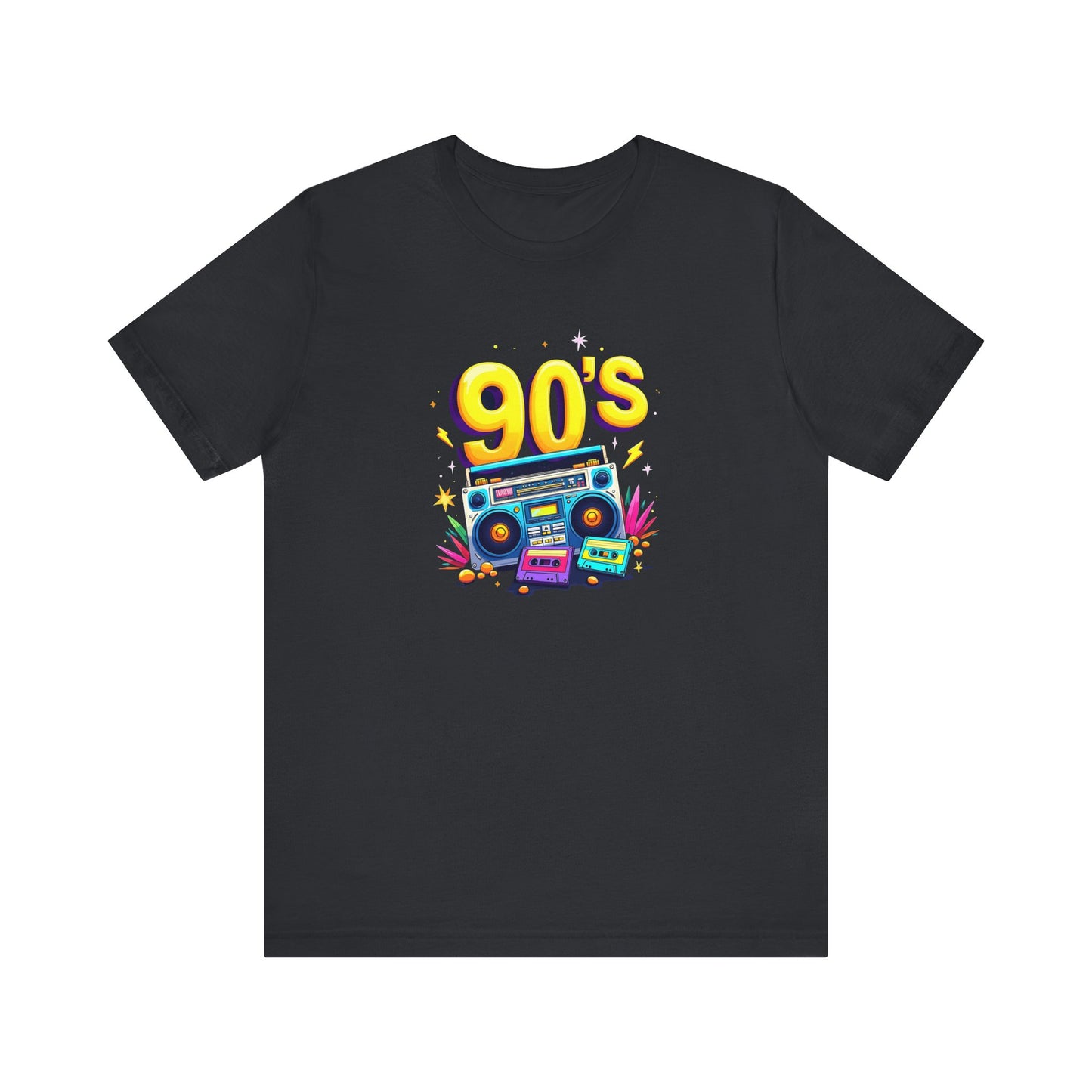 90s Boombox & Cassette Tapes T-Shirt - Retro Vintage 90s Style Tee