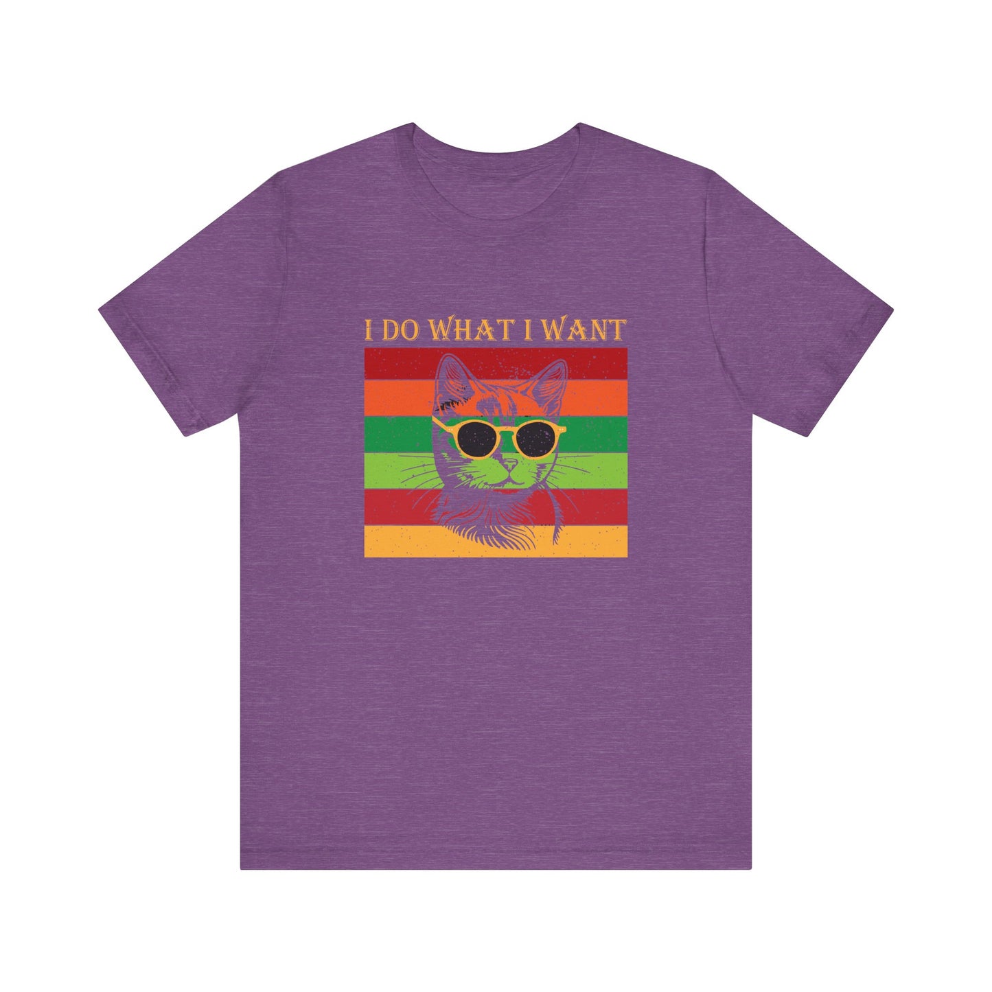 I Do What I Want Cat T-Shirt - Retro Sunglasses Cat Design