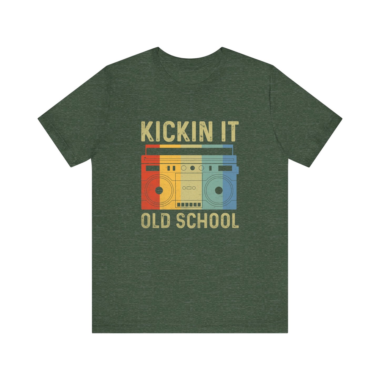 Kickin' It Old School T-Shirt - Retro Boombox Vintage Design