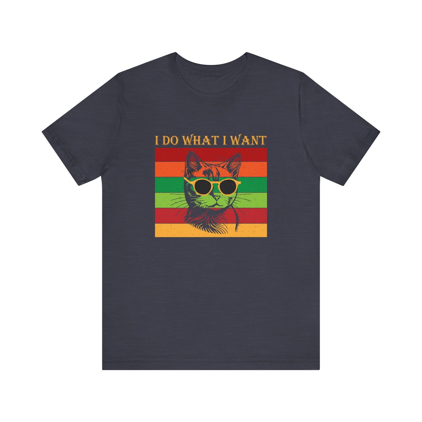 I Do What I Want Cat T-Shirt - Retro Sunglasses Cat Design