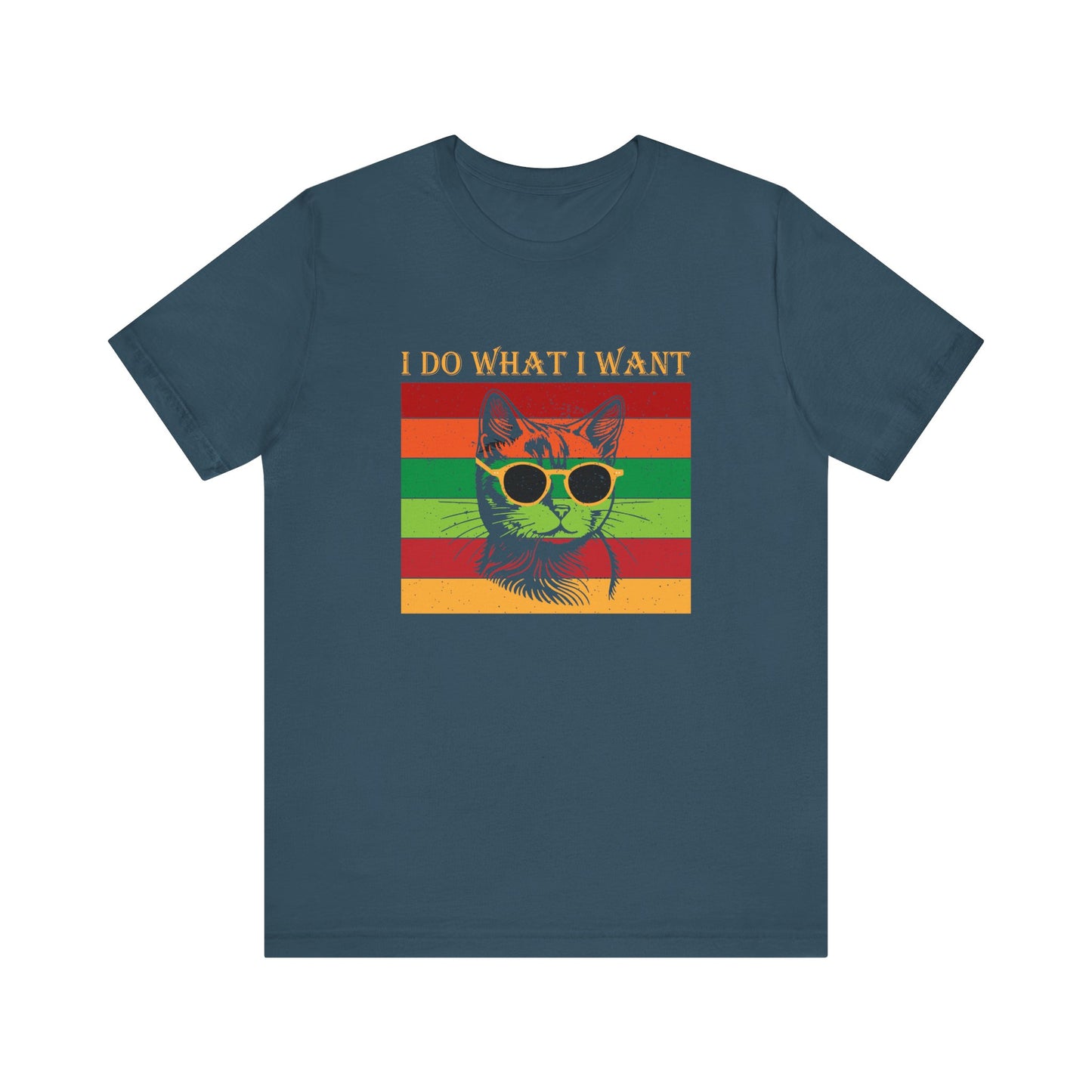 I Do What I Want Cat T-Shirt - Retro Sunglasses Cat Design