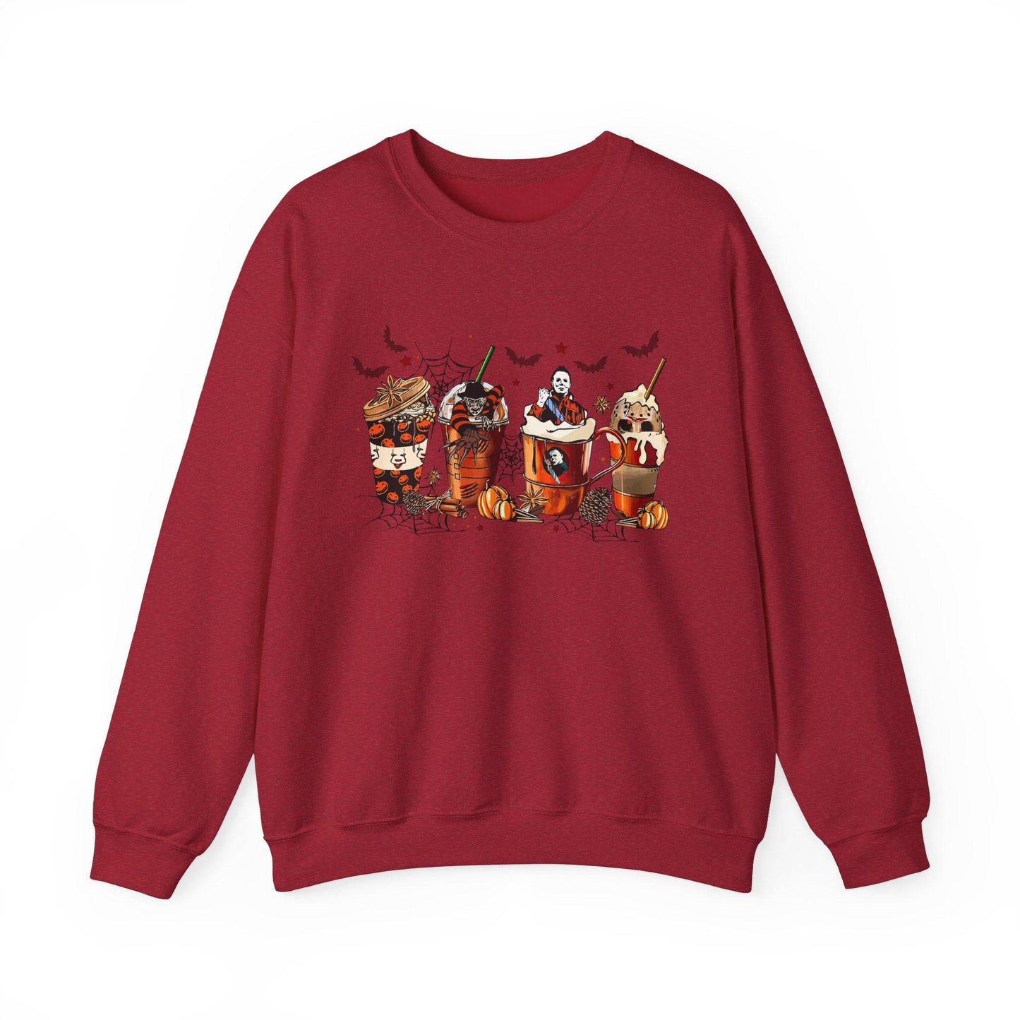 Horror Movie Coffee Crew Sweatshirt - Spooky Halloween Design - Goateez Style