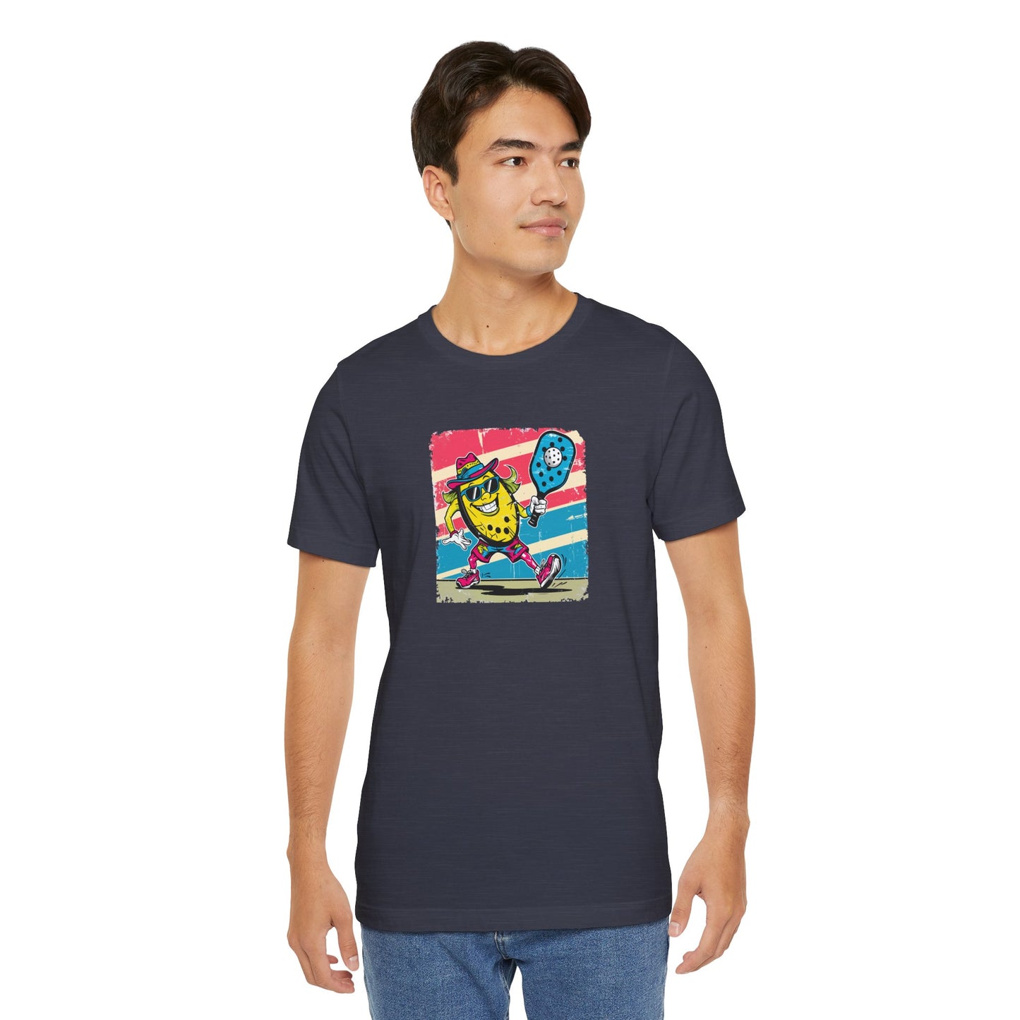 Funny Pickleball T-Shirt - Retro Pickle Character Tee - Goateez Style