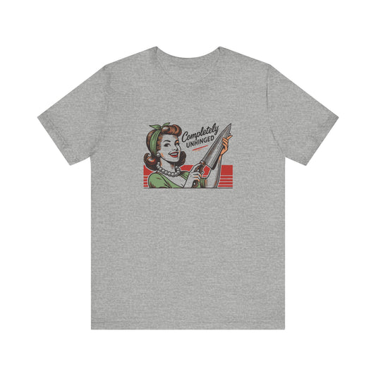 Completely Unhinged Retro T-Shirt - Fun and Edgy Graphic Tee - Goateez Style