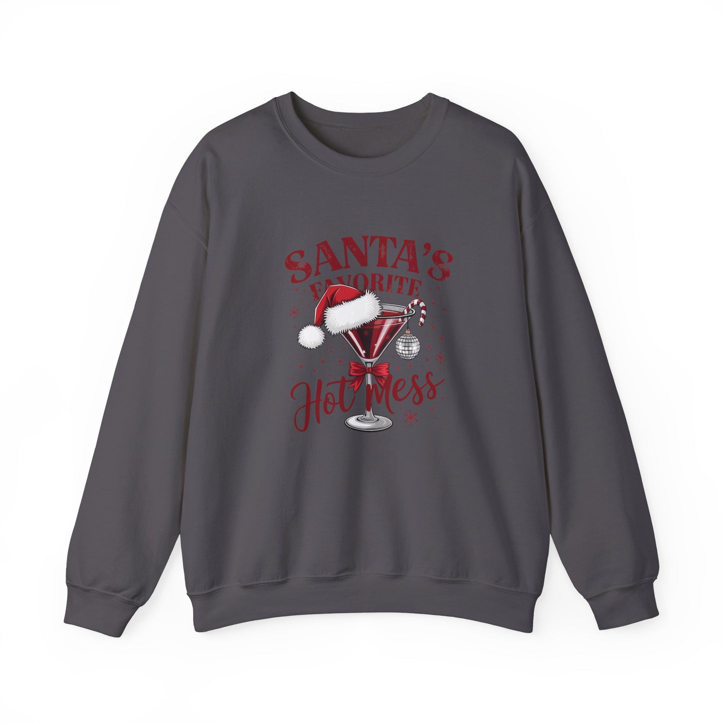 Santa's Favorite Hot Mess Sweatshirt - Funny Christmas Design - Goateez Style