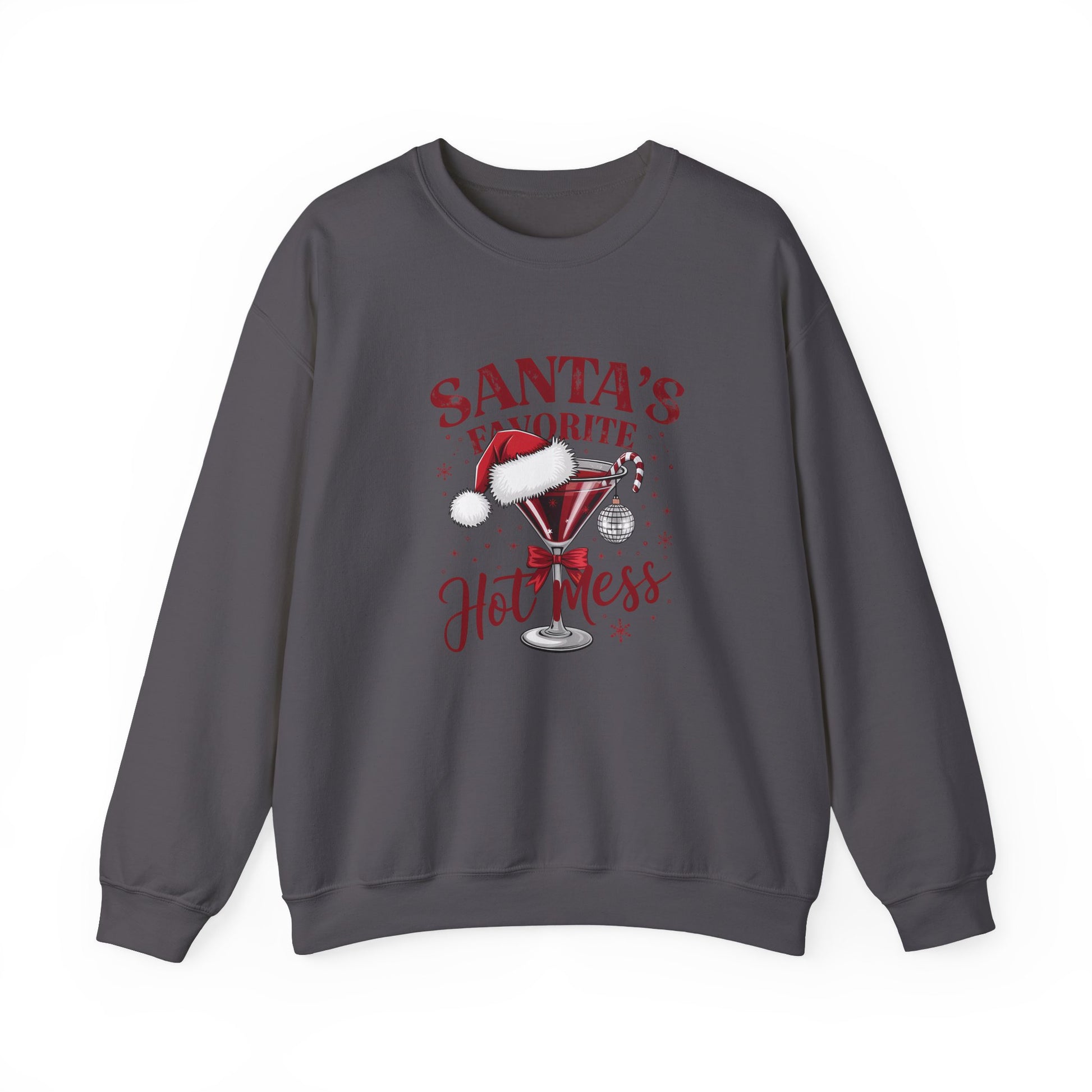 Santa's Favorite Hot Mess Sweatshirt - Funny Christmas Design - Goateez Style