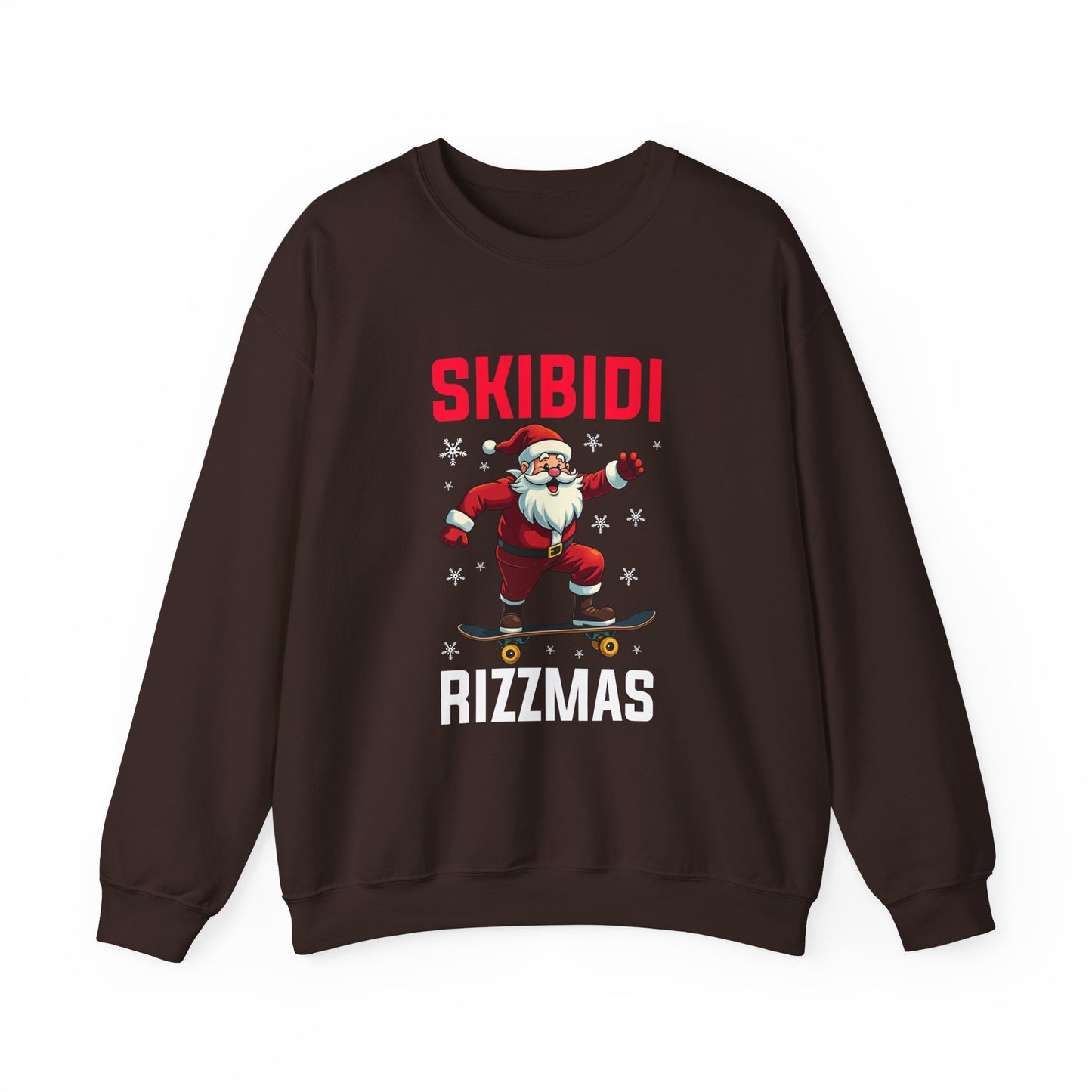 Skibidi Rizzmas Sweatshirt - Funny Santa Skateboard Meme - Goateez Style